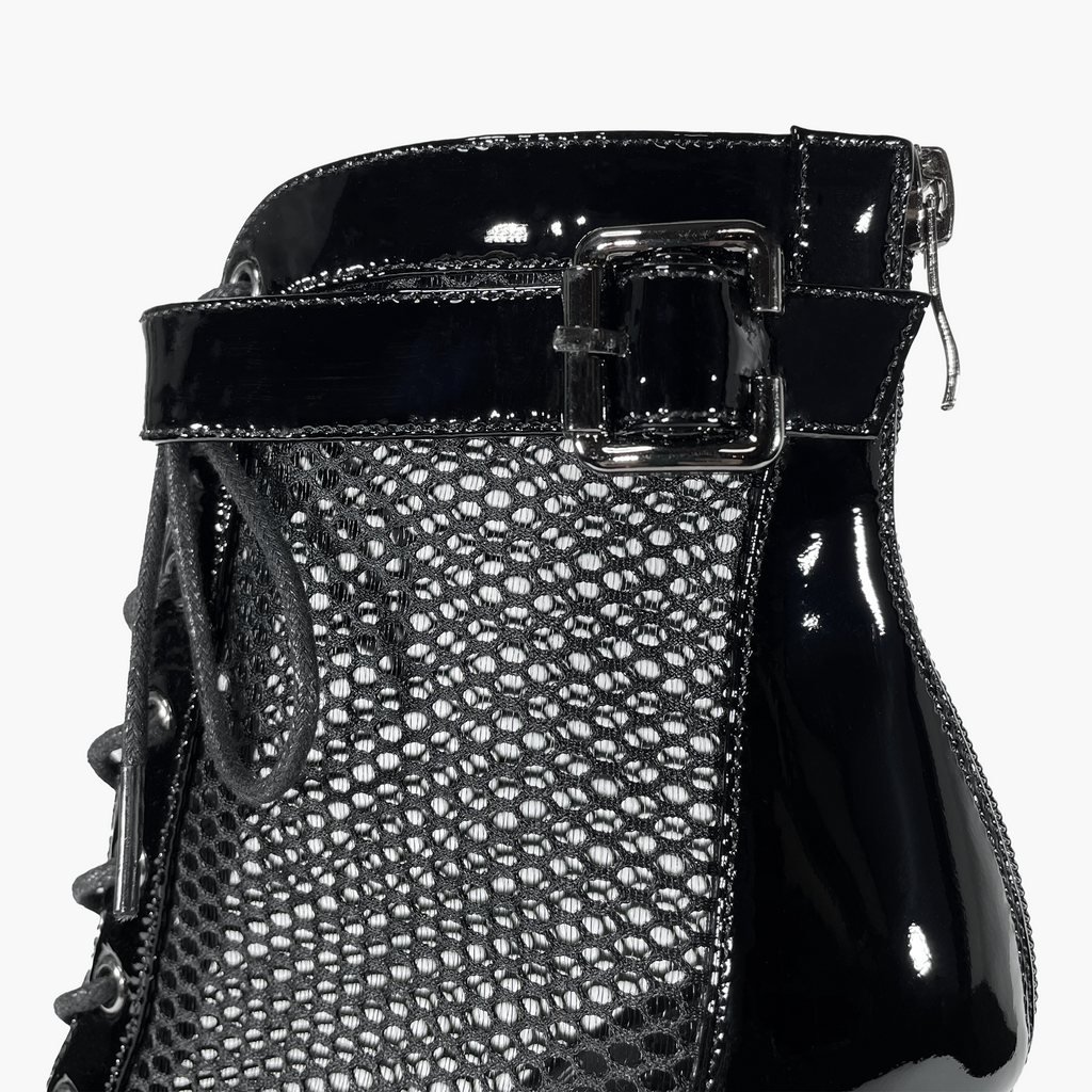 BOTÍN LEERY CHAROL NEGRO